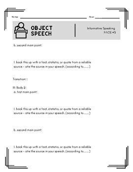 Image result for Object Speech Example