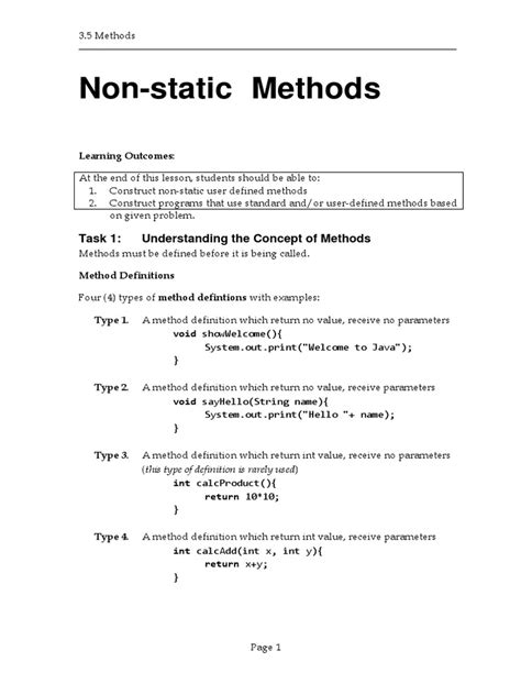 Image result for Non Static Method Java