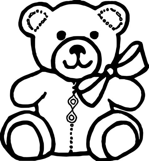 Simple Bear Coloring Pages