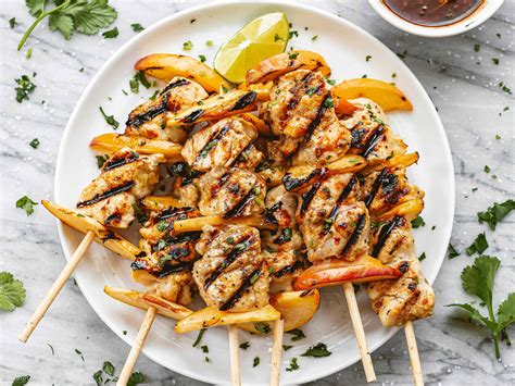 Peach Grilled Chicken Recipe – Grilled Chicken Peach Kebabs Recipe ...