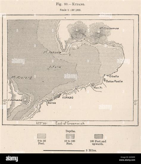 Kupang, Timor, Indonesia. East Indies, 1885 antique map Stock Photo - Alamy
