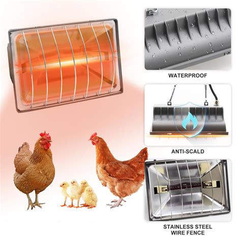 Snapklik.com : GIFANK Chicken Coop Heat Lamp 250W Chicken Coop Heater ...