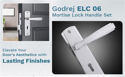 Godrej Mortise Door Lock Handle Set | 175mm ELC 06 | 6-Lever Locking ...