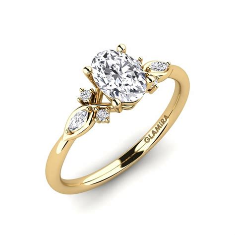 Order Engagement Ring Gisu in Oval cut 0.66 Carat 14k Yellow Gold Lab ...