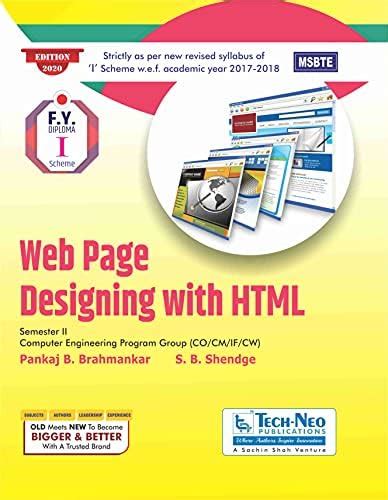Buy Web Page Designing with HTML For MSBTE Diploma Sem 2 Computer Book ...