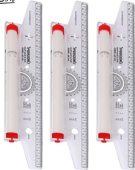 Worison linograph Roll N Draw Ruler 30 CM, Plastic Drafting Scale Ruler ...