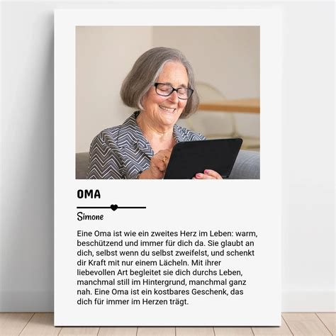 Oma Definition Geschenk Poster personalisiert - Prinolla