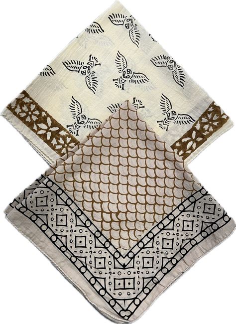 Set of 2 Large Western Cotton Bandanas, Neckerchief Scarf Men, Neck Ba ...