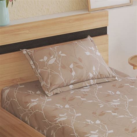 Buy Oxford Branch Cotton 144TC Printed 2Pcs Single Bedsheet Set from ...