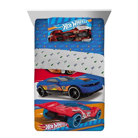 Hot Wheels Kids Twin Bed in a Bag, Comforter and Sheets, Multicolor ...