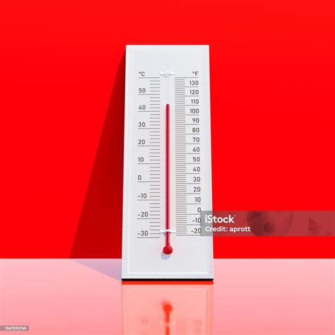 Heat Wave Concept A Thermometer Showing 44 Celsius 110 Fahrenheit ...