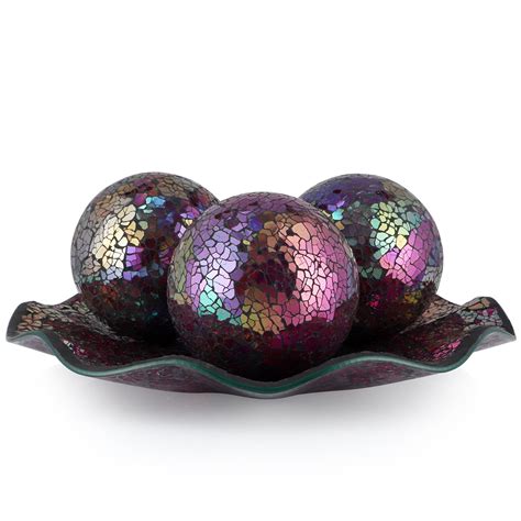 Amazon.com: MDLUU Centerpiece Bowl and Balls Set, Mosaic Tray with 3 ...