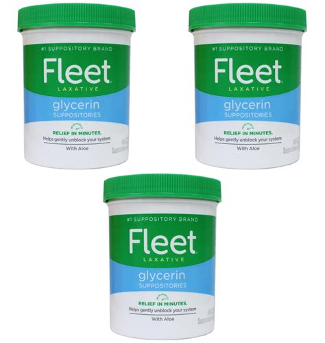Fleet Laxative Glycerin Suppositories for Adult Constipation, 50 Count 3 Pack - Walmart.com