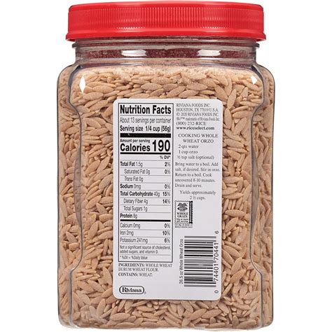 Whole Wheat Orzo Nutrition Facts | Besto Blog