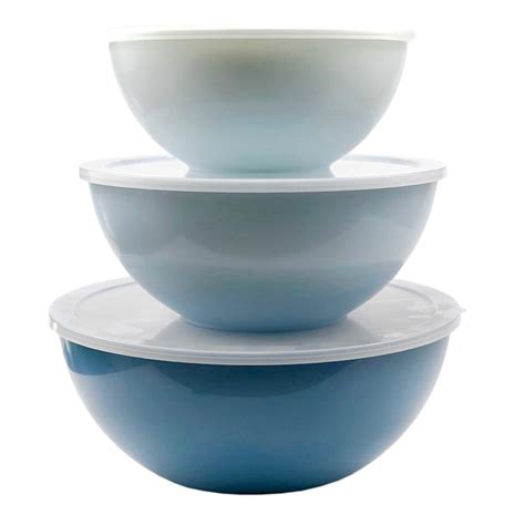 6-Piece Mixing Bowl & Lid Set, Blue