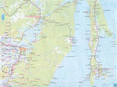 Карта Хабаровского края автомобильная. Подробная карта дорог ...