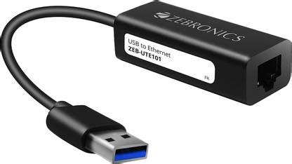 ZEBRONICS AO22-ZEB-UTE101 Ethernet Wired USB Lan Adapter compatible ...