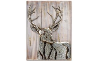 Buck Silver Iron Wall Sculpture Art | Bob's Discount Furniture ...