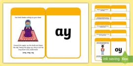 Level 3 GPC, Mnemonic, Action and Example Word Flashcards