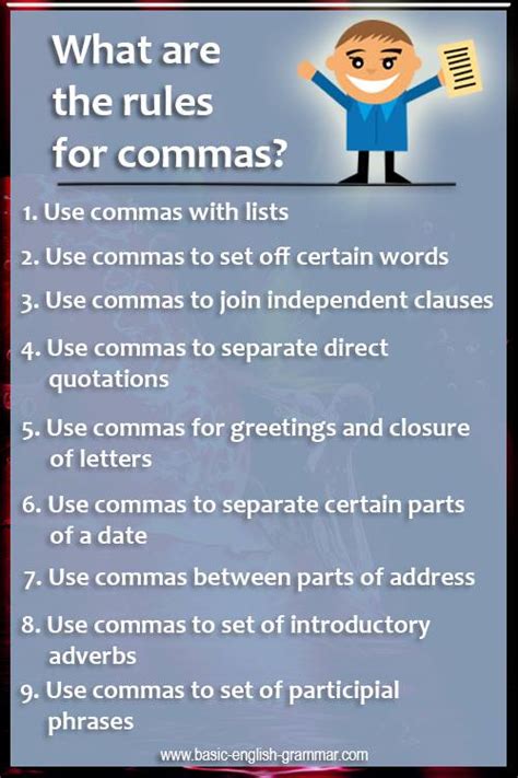 Image result for Basic Comma Ruls