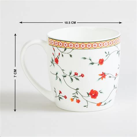 Buy Lucas Floret Red Printed Bone China Mug - 240ml from Home Centre at ...