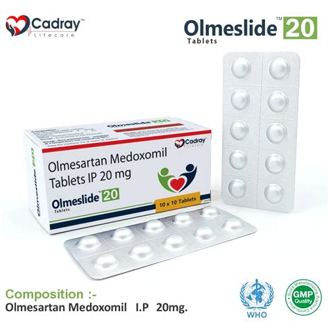 (Olmesartan Medoxomil 20 mg tablet ) Olmeslide 20 Tablet