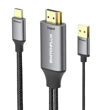 SWITCHFLUX HDMI to USB C Cable 4K@60Hz, 6FT HDMI Source Input to USB ...