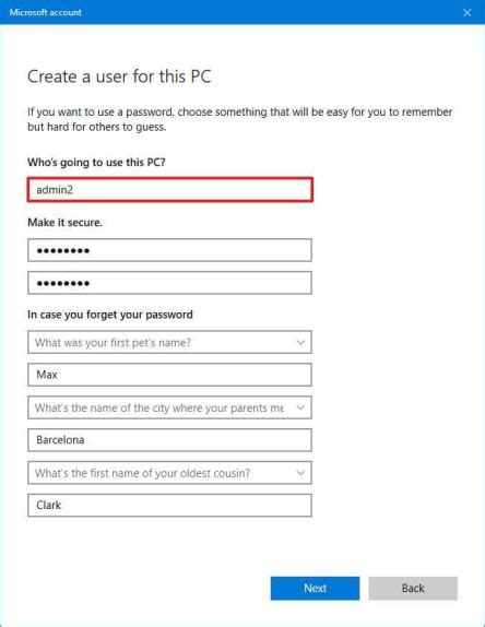 Create Local Account in Windows 10 的图像结果