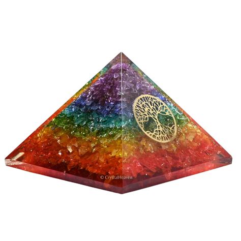 Chakra Onyx Orgone Pyramid - Premium Certified Chakra Onyx