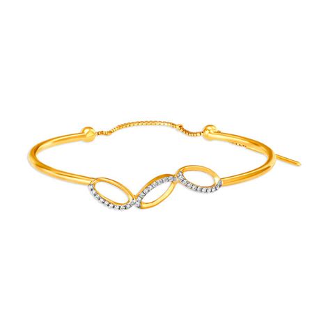 14KT Yellow Gold Diamond Bangle