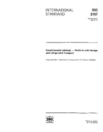 ISO 2167:1991, Round-headed cabbage - Guide to cold storage and ...