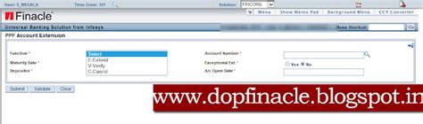 PPF Account Extension in DOP Finacle