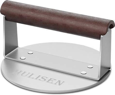 Amazon.com: HULISEN Stainless Steel Burger Press, Heavy Weight Smashed ...