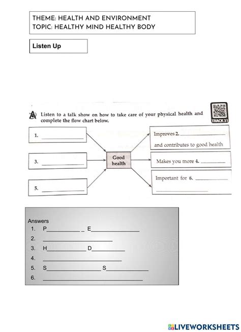 Image result for Mind Body Connection Worksheet