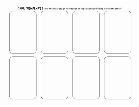 Microsoft Word Template For Playing Cards - Free Word Template