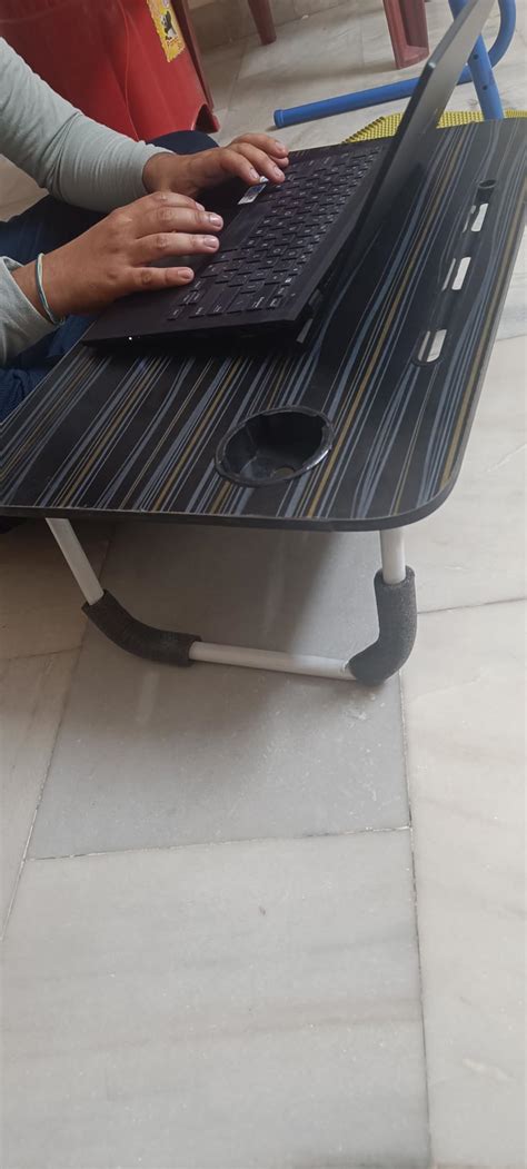 MASTERFILL Bamboo Wood Laptop Bed Tray Table, Laptop Desk For Bed ...