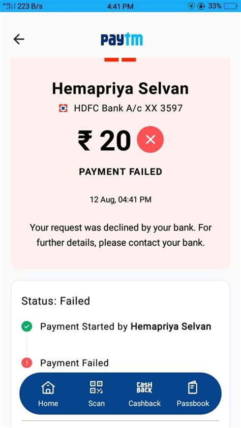 [Resolved] HDFC Bank — UPI - Failed transaction