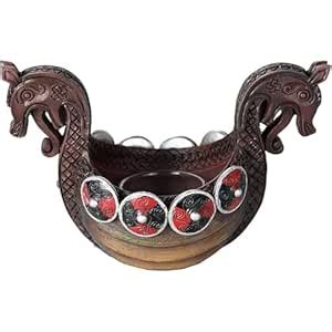 Buy Ancient Nordic Viking Longship Votive Candle Holder Viking Decor 6. ...