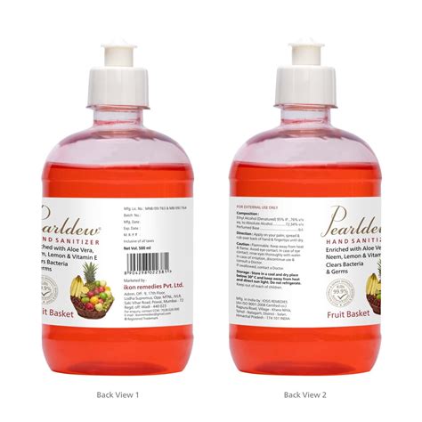Buy PEARLDEW SANITIZER GEL (FRUIT BASKET) 500 ML | ALOE & NEEM ...