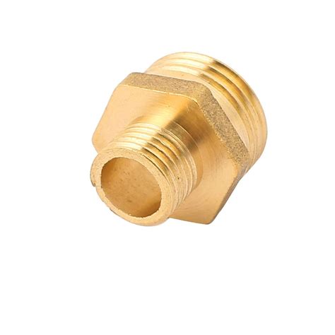 Generic 1/2 BSP to 1/8 BSP Male Thread Brass Pipe Hex Nipple Fitting ...