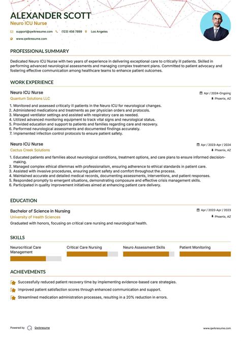 10+ Neuro ICU Nurse Resume Samples & Templates for 2025