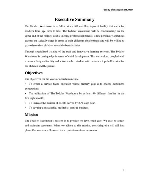 Child Care Business Plan Template 的图像结果