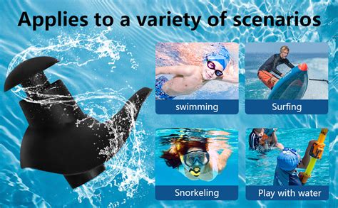 SKINPLUS 4 Pairs EarPlugs Waterproof Reusable Silicone Swimming Ear ...