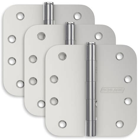 Schlage S3P1021FRP 4" x 4" 5/8 Radius Hinge 3 Pack