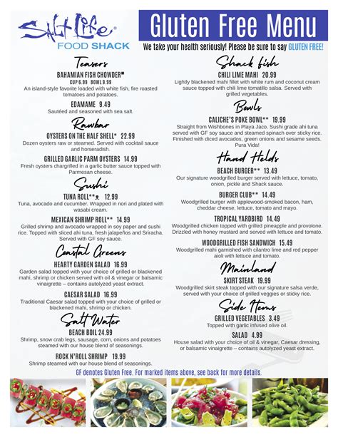 The Salt Shack Menu at Patrick Lauzon blog