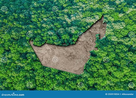 Sustainable Habitat Map of United Arab Emirates Stock Photo - Image of african, region: 255919054