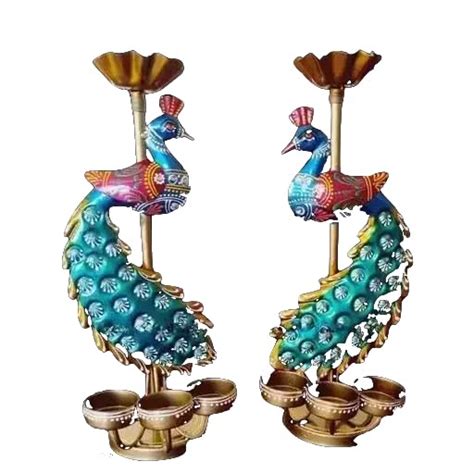 Gajraj Art Export Tea Light Candle Holder Decorative Peacock Showpiece ...