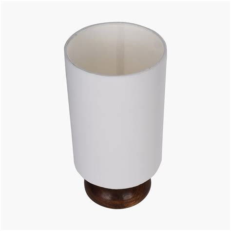 Buy HOMESAKE Contemporary Decor White Wooden And Linen Table Lamp With ...