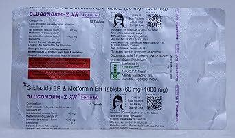 Gluconorm-Z XR Forte 60mg - Strip of 10 Tablets : Amazon.in: Health ...