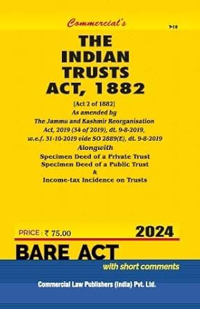 Buy Indian Trust Act, 1882 Book Online at Low Prices in India | Indian ...